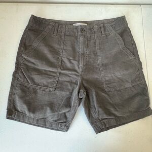 OUTER<NOWN Dark Green/Gray Corduroy textured Cargo Shorts Size 36 men's